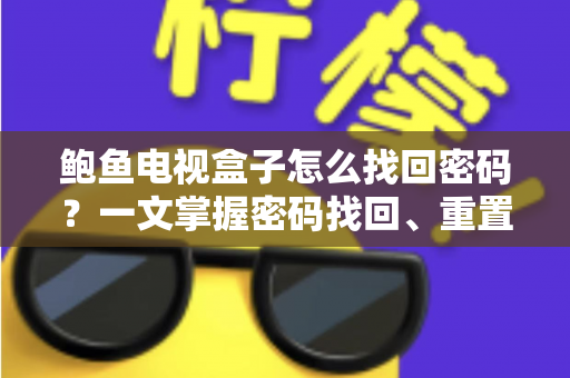 鲍鱼电视盒子怎么找回密码？一文掌握密码找回、重置与安全设置全流程指南