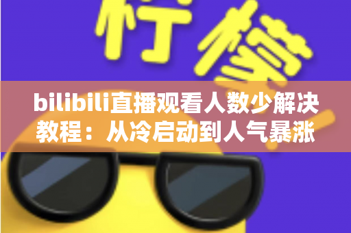 bilibili直播观看人数少解决教程：从冷启动到人气暴涨的完整实战指南
