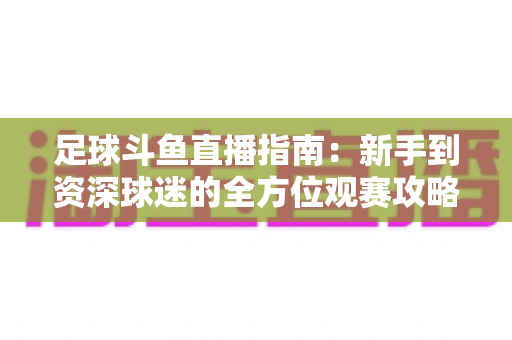 足球斗鱼直播指南：新手到资深球迷的全方位观赛攻略