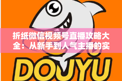 折纸微信视频号直播攻略大全：从新手到人气主播的实战指南