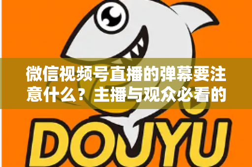 微信视频号直播的弹幕要注意什么？主播与观众必看的弹幕管理与互动规范全指南
