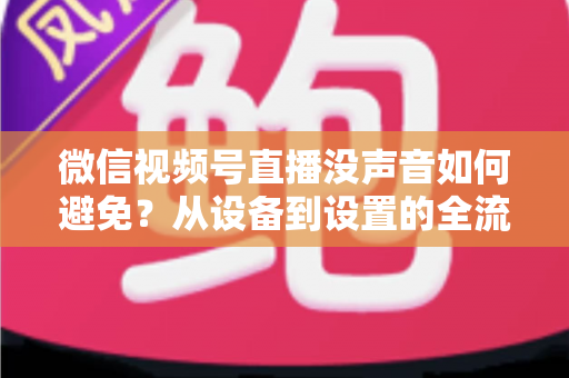 微信视频号直播没声音如何避免？从设备到设置的全流程静音预防实用指南