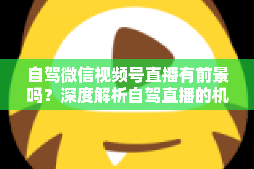 自驾微信视频号直播有前景吗？深度解析自驾直播的机遇、挑战与变现路径