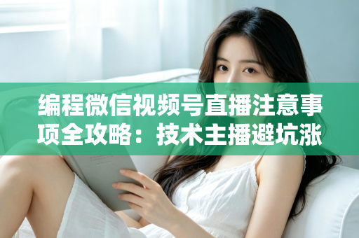 编程微信视频号直播注意事项全攻略：技术主播避坑涨粉与高效开播实战指南