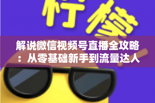 解说微信视频号直播全攻略：从零基础新手到流量达人的一站式实战指南