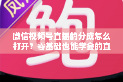 微信视频号直播的分成怎么打开?零基础也能学会的直播变现全流程指南 微信视频号直播的分成怎么打开?零基础也能学会的直播变现全流程指南