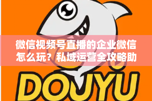 微信视频号直播的企业微信怎么玩？私域运营全攻略助力企业流量变现