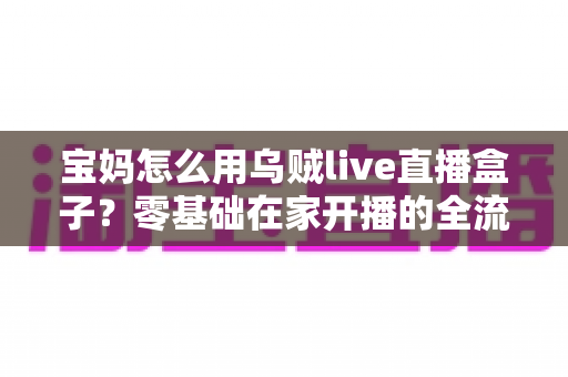 宝妈怎么用乌贼live直播盒子?零基础在家开播的全流程实用指南 宝妈怎么用乌贼live直播盒子?零基础在家开播的全流程实用指南