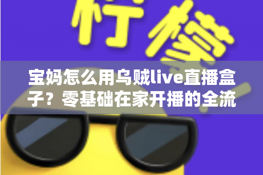 宝妈怎么用乌贼live直播盒子？零基础在家开播的全流程实用指南